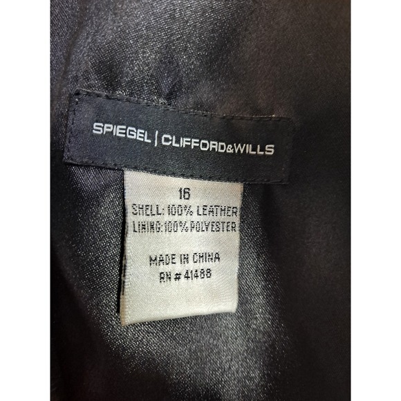 Spiegel Clifford&Wills Leather‎ Coat Floral Embroidered Jacket Duster 16 - Picture 3 of 8